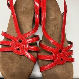 Red Aerosole strap sandals
